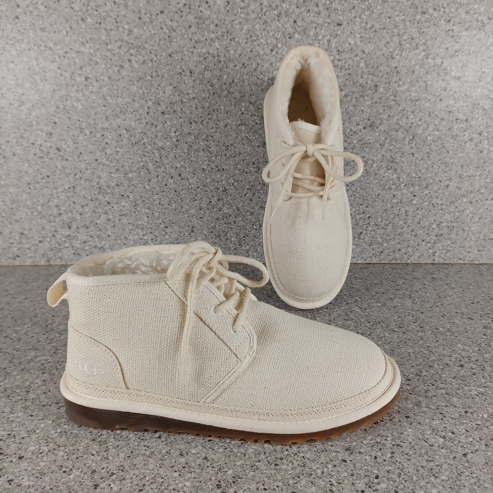 UGG WOMEN'S NEUMEL NATURAL BOOTS SIZE 9 CREAM BEIGE SHOES